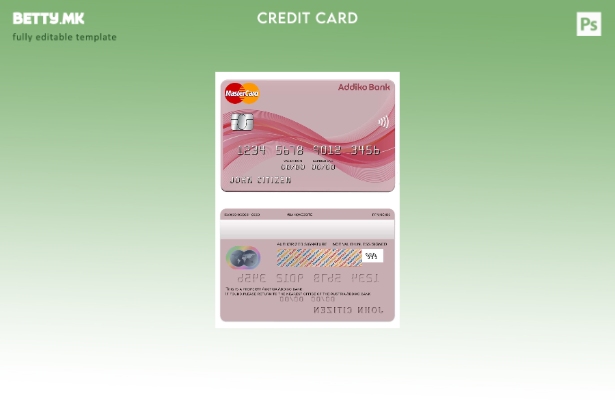 Модерен стил на шаблон за мастер картички на Австрија Адико банка